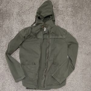 Womens Green Hooded Jacket